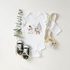 The Juniper Shop Deer Snowman Scene Baby Long Sleeve Bodysuit - 2 of 3