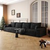 MAYEERTY 135" Large Modular Sofa Black - 135" 6-Seat, Corduroy, Sofa Bed, No Assembly, for Apartment/Living Room - 2 of 4