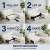 Dyonery 85" Modular L-Shaped Sleeper Sofa Bed, 5-Seat Sectional Couch in Plush Chenille with Adjustable Backrest and USB Ports - 3 of 4