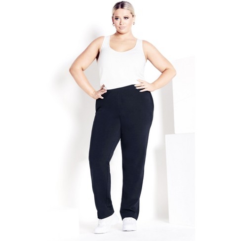 Avenue  Women's Plus Size Pima Cotton Pants Navy - Petite - 26w/28w :  Target