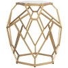 Ava Geometric Accent Table - Multi Colored Agate/Gold - Safavieh. - 3 of 4