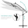 Best Choice Products 10ft Solar LED Offset Hanging Outdoor Market Patio Umbrella w/ Adjustable Tilt - 4 of 4