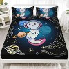 Acoinel 3 Pcs Axolotl and Space Ultra Soft Comforter Set with 2 Pillowcases, Black - 3 of 4