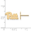 Black Bow Jewelry 10k Yellow Gold Pittsburgh Panthers NCAA Post Earrings - 2 of 3