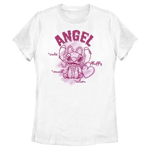 Womens Lilo & Stitch Cute, Small, And Fluffly T Shirt - 1 of 4
