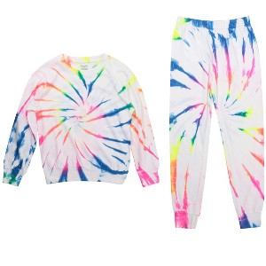 Just Love Tie Dye Long Sleeve T-Shirt and Jogger Pants for Girls - 1 of 3