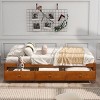 Platform Bed,Wooden Platform Bed With 3 Drawers,Platform Bed No Headboard,Twin Platform Bed With Storage,Bedroom Furniture-Cuddlewood - 2 of 4