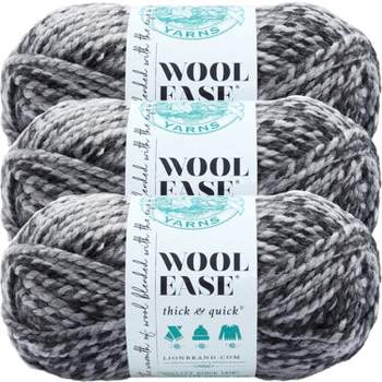 3 Pack) Lion Brand Wool-ease Thick & Quick Yarn - Bluegrass : Target