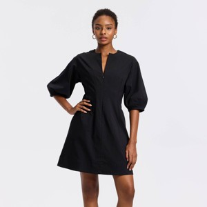 elbow sleeve a line dress Women's Balloon Mini A-Line Sizes:US 10