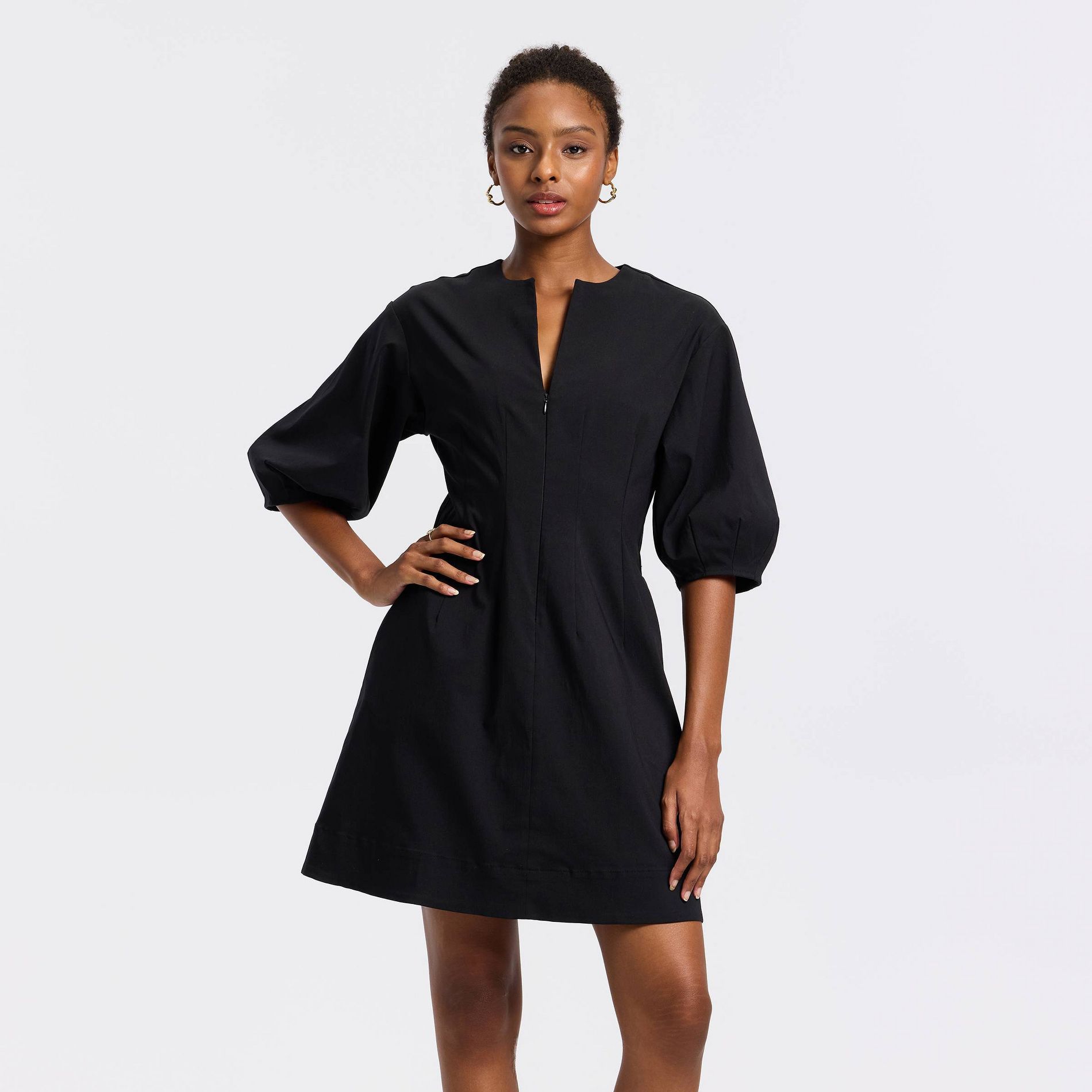 Women's Balloon Elbow Sleeve Mini A-Line Dress - A New Day™