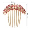 Unique Bargains Women's Rhinestone Inlaid Flower Hair Comb 3.54"x3.54" 1 Pc - 4 of 4