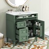 30'' Bathroom Vanity with Ceramic Sink, Modern Bathroom Storage Cabinet with 2 Drawers and a Tip-out Drawer - ModernLuxe - 2 of 4