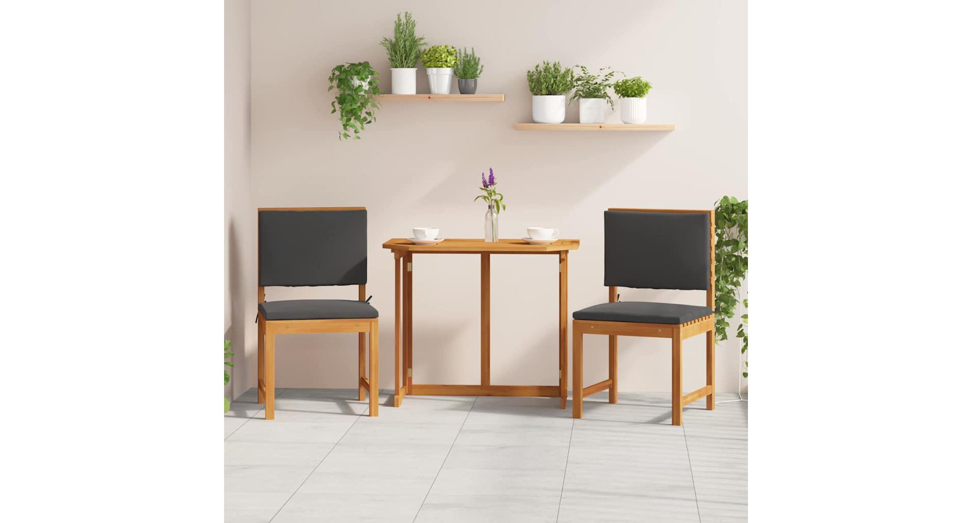 Garden Chair 2 pcs Brown 50 x 50 x 91cm Solid Acacia wood vidaXL