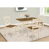 Monarch Specialties Dining Table 48" Rectangular Small Kitchen Dining Room Oak And Cream Wood Legs Transitional - 2 of 4