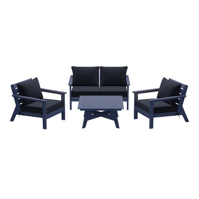 WestinTrends Avalon Outdoor 5-Piece Modular Sectional Patio Furniture Sofa Set