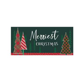 Evergreen Merriest Christmas Tree Sassafras Indoor Outdoor Switch Doormat 1'10"x10" Multicolored