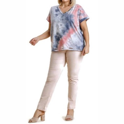 Women's Distressed Tie Dye Top - umgee