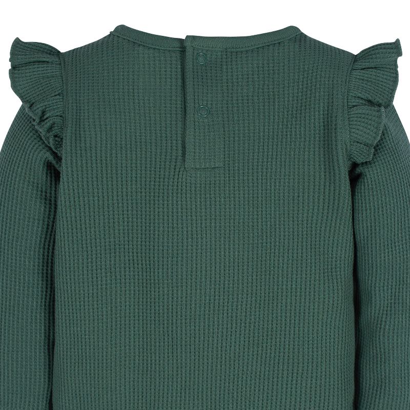 Gerber Baby Girls' Ruffle Long Sleeve Onesies® Bodysuits - 2-Pack, 4 of 10