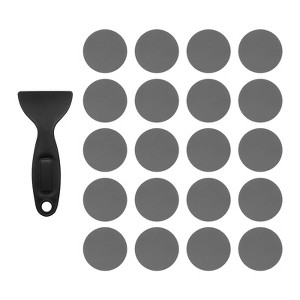 Unique Bargains PEVA Self Adhesive Round Bathtub Stickers 20 Pcs with Scraper 3.1" - 1 of 4