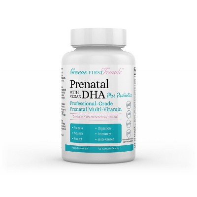 Greens First Female Prenatal with Vegan DHA Vitamin Dietary Supplement Capsules - 90ct