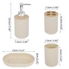Unique Bargains Durable Round Bathroom Kit 1 Set - 2 of 4