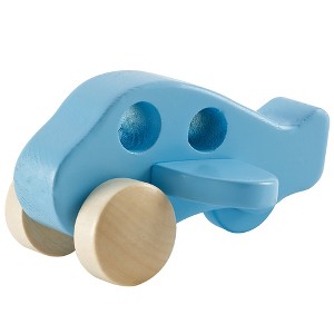 Hape: Little Plane - Blue Wooden Toy, 10mo - 1 of 4