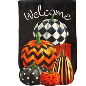 Briarwood Lane Fall House Flag 40x28 For Outdoor Patterned Pumpkin Stack Burlap For Fall House Flag - 1 of 4
