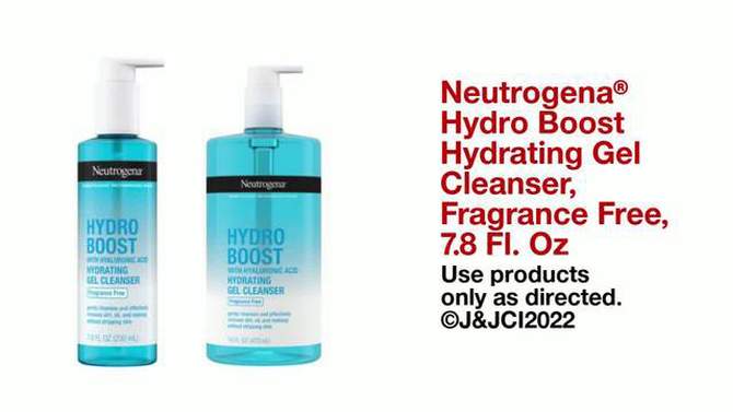 Neutrogena Hydro Boost Fragrance Free Hydrating Cleansing Gel, 2 of 15, play video