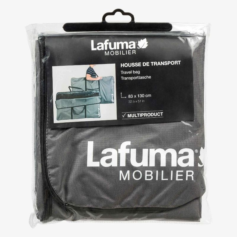 Lafuma Maxi Transit XL Weather-Resistant Portable Camping Chair Transabed Travel Cover Carrying Bag with Loop Handles, Anthracite, 1 of 4