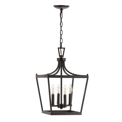 Nichi 4 Light Pendant - Oil Rubbed Bronze (black) - Safavieh. : Target