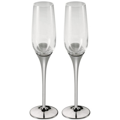 Royal Selangor Hand Finished Domaine Collection Pewter Champagne Flutes (Pair) Gift