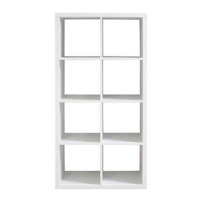GlasFlength Utility Storage Cabinets Modular Cube Storage Organizer Simple Design for Living Room Office Bedroom, White, 29.92"*15.35"*57.52"