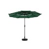 XINGHANZHENXUAN khaki 3-Tier Auto-Tilt Patio Umbrella, Outdoor Market Table Umbrella with Crank Handle for Deck, Pool, Garden - 4 of 4