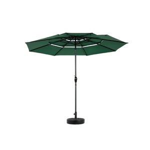 Cesicia Aluminium 10ft 3 Tier Auto-tilt Umbrella ,Outdoor Patio Umbrella (Base Not Included) - 1 of 4