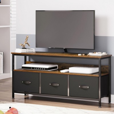 Dresser TV Stand, Entertainment Center with Storage, 55 Inch TV Stand for Bedroom Small TV Stand Dresser with Drawers and Shelves