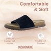 CUSHIONAIRE Ritual Women’s Slide Sandal – Suede Slip-On with Cork Footbed, Contoured Insole & Flexible Lightweight Outsole - 2 of 4