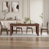 71" Long Farmhouse Dining Table Modern Farmhouse Rustic Oak Wood Rectanglular Dining Table for 6-8 People with Wooden Sturdy Frame - 2 of 4