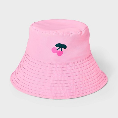 Girls' Cherries Reversible Bucket Hat - Cat & Jack™️ Pink - image 1 of 4