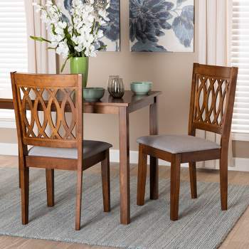 Baxton Studio Florencia Modern Fabric and Wood Dining Chair Set