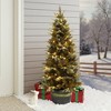 LuxenHome 4.5Ft Pre-Lit Gold Branches Artificial Christmas Tree with Antique Bronze Resin Pot - 2 of 4