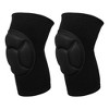 Unique Bargains Polyester Soft Breathable Knee Support Brace Pads for Sport Gymr Knee Protection 1 Pair Black - 2 of 4