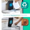 Home Zone Living 16 Gallon Stainless Steel Kitchen Trash and Recycling Can with CleanAura Odor Control and Soft Close Lids, White - 2 of 4