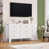 Zstar 6 Drawer Dresser for Bedroom, for Bedroom, Entryway, Hallway, Home Office - 2 of 4