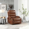 Large Power Lift Recliner Chair for Elderly, Massage & Heat, Remote Control, Side Pockets, Cup Holders, PU Leather - 2 of 4