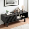 46" Mid-Century Modern TV Stand with Sliding Door Storage, Console Table for TVs Up to 59", Media Center for Living Room or Bedroom - 2 of 4
