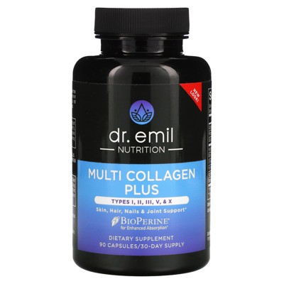 Dr Emil Nutrition Multi Collagen Plus, Types I, II, III, V, & X, 90 Capsules