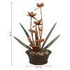 Sunnydaze 28"H Electric Polyresin Copper-Look Flower Blossoms Outdoor Water Fountain - 3 of 4
