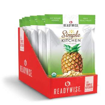 ReadyWise Simple Kitchen Organic Freeze Dried Pineapple - 7.2oz/6ct