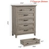 Bedroom 5 Dresser for Bedroom, 41.3 in Tall Vertical Drawer Dresser with Large Storage, Freestanding Wooden Closet Chest - 2 of 4