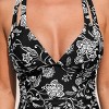 Women's Elegant Floral Halter Neck One-Piece Swimsuit - Cupshe - 4 of 4